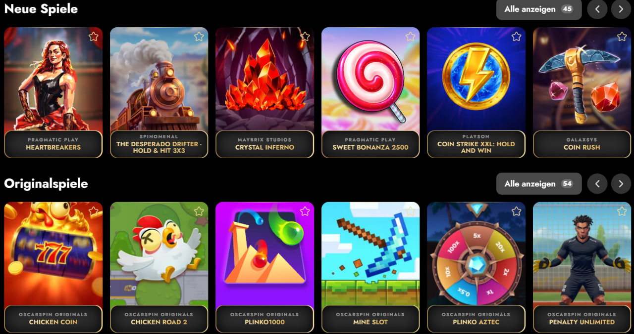 Sportwetten bei OscarSpin